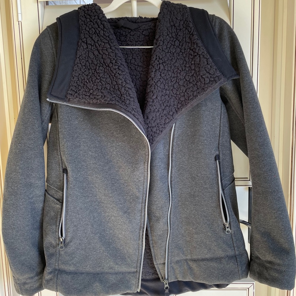 Dark Grey Sherpa Lined Lululemon Jacket